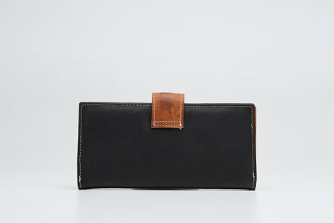 Billetera con Boton Negra