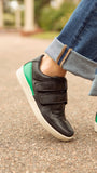 Sneaker negro y verde